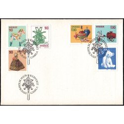 Suecia Sweden SPD FDC 1027/32 1978 Navidad Juguetes antiguos Sobre primer día