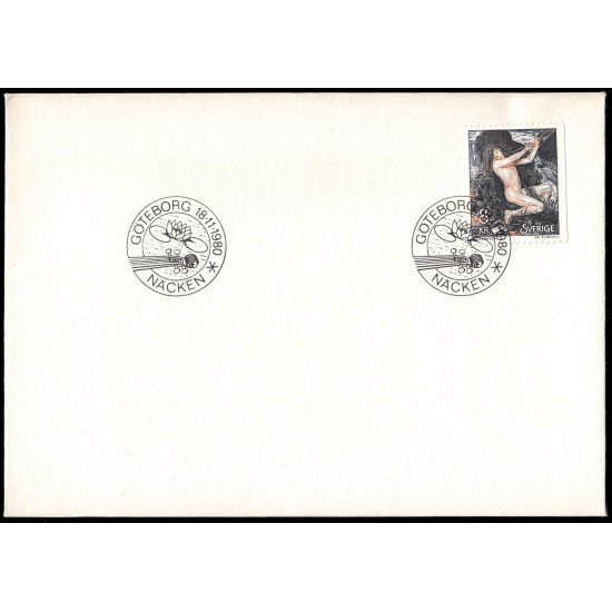 Suecia Sweden SPD FDC 1114 1980 El duende del agua de Ernst Josephson Sobre primer día Suecia Sweden SPD FDC 1114 1980 El duende del agua de Ernst Josephson Sobre primer día