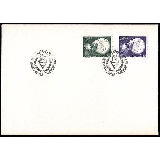 Suecia Sweden SPD FDC 1125/26 1981 Año Internacional de las Personas con Discapacidad Sobre primer día Suecia Sweden SPD FDC 1125/26 1981 Año Internacional de las Personas con Discapacidad Sobre primer día