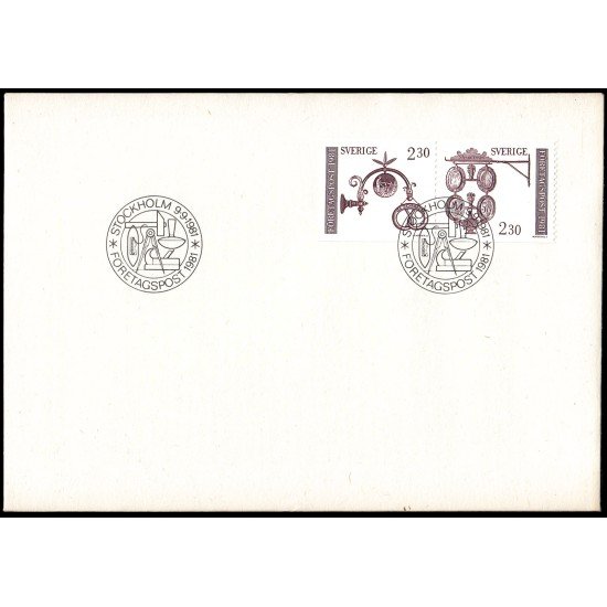 Suecia Sweden SPD FDC 1140/41 1981 Signos de artesano Sobre primer día Suecia Sweden SPD FDC 1140/41 1981 Signos de artesano Sobre primer día