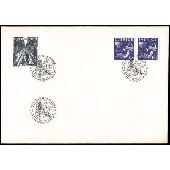 Suecia Sweden SPD FDC 1142a/43 1981 Día y noche, Invitado de la realidad escrito por Par Lagerkvist Sobre primer día Suecia Sweden SPD FDC 1142a/43 1981 Día y noche, Invitado de la realidad escrito por Par Lagerkvist Sobre primer día