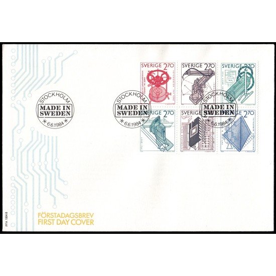 Suecia Sweden SPD FDC 1264/69 1984 Exportaciones suecas Sobre primer día Suecia Sweden SPD FDC 1264/69 1984 Exportaciones suecas Sobre primer día
