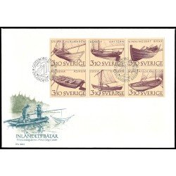 Suecia Sweden SPD FDC 1449/54 1988 Barcos y embarcaciones Sobre primer día