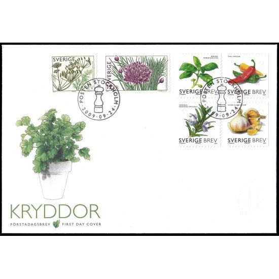 Suecia Sweden SPD FDC 2701/06 2009 Especias Sobre primer día