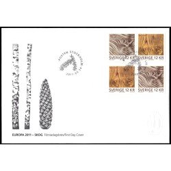 Suecia Sweden SPD FDC 2797/98 2011 Europa Bosques Sobre primer día