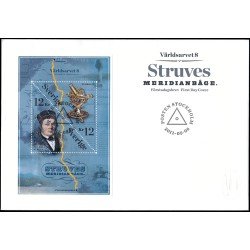 Suecia Sweden SPD FDC HB56 2011 Arco geodésico de Wilhelm con Struve Sobre primer día Suecia Sweden SPD FDC HB56 2011 Arco geodésico de Wilhelm con Struve Sobre primer día
