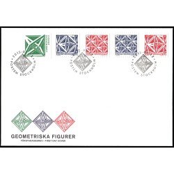 Suecia Sweden SPD FDC 2836/40 2012 Figuras geométricas Otaedro Sobre primer día