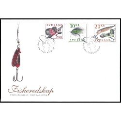 Suecia Sweden SPD FDC 2850/52 2012 Pesca con mosca, diferentes modelos Sobre primer día