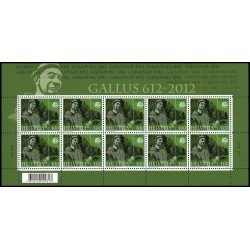 Suiza Switzerland 2163 2012 1400 aniv. de la fundación de la Abadía de Gallus minihojita MNH Suiza Switzerland 2163 2012 1400 aniv. de la fundación de la Abadía de Gallus minihojita MNH