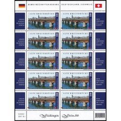 Suiza Switzerland 1994 2008 Antiguo puente de Bad Sackingen sobre el Rhin, Alemania y Suiza minihojita MNH Suiza Switzerland 1994 2008 Antiguo puente de Bad Sackingen sobre el Rhin, Alemania y Suiza minihojita MNH