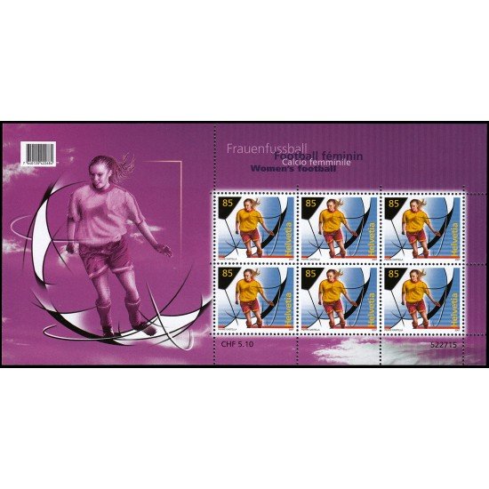 Suiza Switzerland 1923 2007 Deporte Fútbol femenino minihojita MNH Suiza Switzerland 1923 2007 Deporte Fútbol femenino minihojita MNH