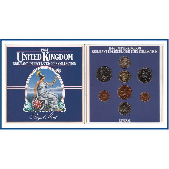 Gran Bretaña United Kingdom 1984 Cartera Oficial Brilliant Uncirculated Gran Bretaña United Kingdom 1984 Cartera Oficial Brilliant Uncirculated