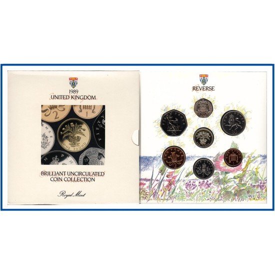 Gran Bretaña United Kingdom 1989 Cartera Oficial Brilliant Uncirculated Gran Bretaña United Kingdom 1989 Cartera Oficial Brilliant Uncirculated