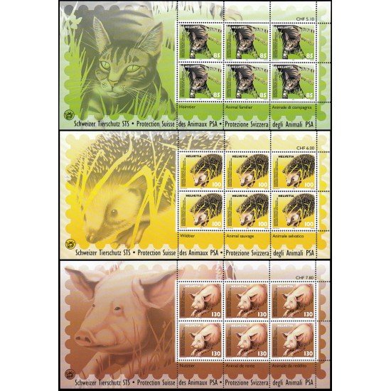Suiza Switzerland 1812/14 2004 Ptrotección suiza de animales P.S.A. minihojita MNH Suiza Switzerland 1812/14 2004 Ptrotección suiza de animales P.S.A. minihojita MNH
