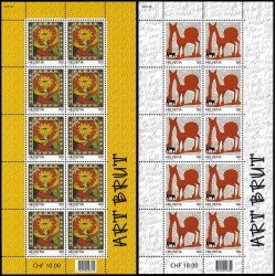 Suiza Switzerland 1940/41 2007 Arte en bruto minihojita MNH Suiza Switzerland 1940/41 2007 Arte en bruto minihojita MNH