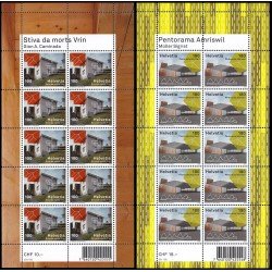 Suiza Switzerland 2038/39 2009 Arquitectura suiza minihojita MNH Suiza Switzerland 2038/39 2009 Arquitectura suiza minihojita MNH