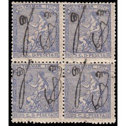 Puerto Rico 4 1874 Alegoría de España MNH  Bl.4