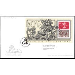 Gran Bretaña HB 72 2010 SPD FDC Centenario de la coronación del Rey Jorge V Tallents House  Edinburgh Sobre primer día