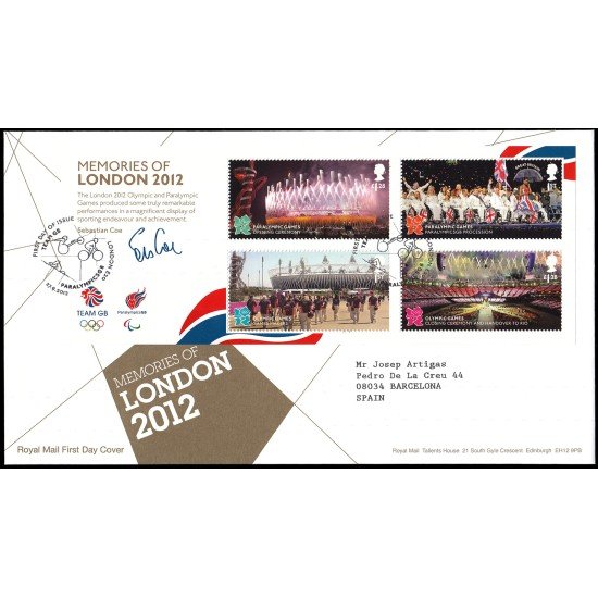 Gran Bretaña HB 97 2012 SPD FDC Recuerdo de los juegos olímpicos y paralímpicos London Sobre primer día Gran Bretaña HB 97 2012 SPD FDC Recuerdo de los juegos olímpicos y paralímpicos London Sobre primer día
