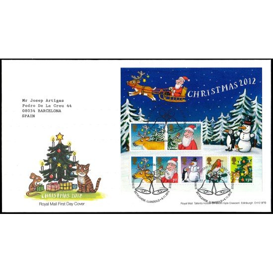 Gran Bretaña HB 98 2012 SPD FDC Navidad Bethlehem Sobre primer día Gran Bretaña HB 98 2012 SPD FDC Navidad Bethlehem Sobre primer día