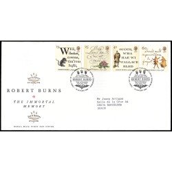 Gran Bretaña 1847/50 1996 SPD FDC 200 aniv. de la muerte del poeta escocés Robert Burns Philatelic Bureau Sobre primer día