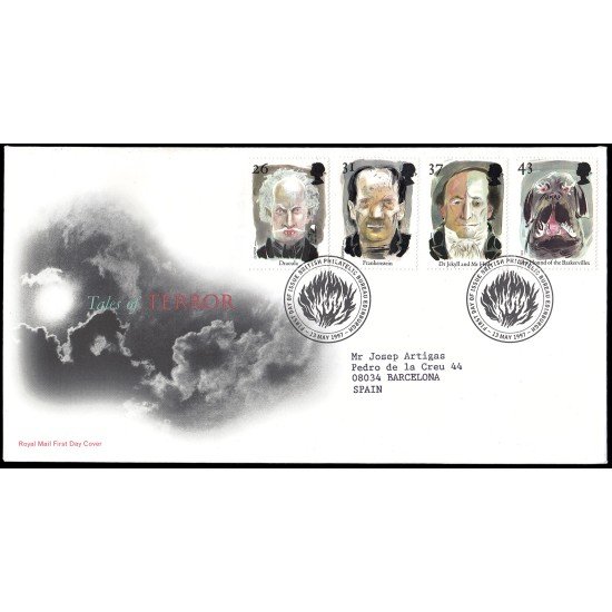 Gran Bretaña 1957/60 1997 SPD FDC Europa cuentos y leyendas de terror Philatelic Bureau Sobre primer día