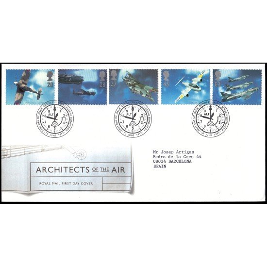 Gran Bretaña 1967/71 1997 SPD FDC Aviones y sus constructores Philatelic Bureau Sobre primer día Gran Bretaña 1967/71 1997 SPD FDC Aviones y sus constructores Philatelic Bureau Sobre primer día