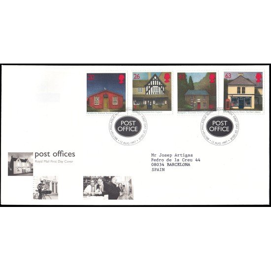 Gran Bretaña 1988/91 1997 SPD FDC Suboficinas de correos Philatelic Bureau Sobre primer día Gran Bretaña 1988/91 1997 SPD FDC Suboficinas de correos Philatelic Bureau Sobre primer día