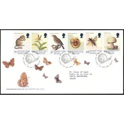 Gran Bretaña 2011/16 1998 SPD FDC Fauna y flora Especies en peligro Selborne Sobre primer día