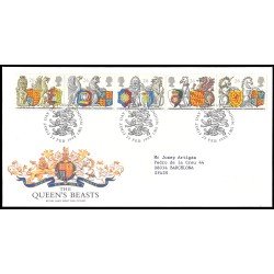 Gran Bretaña 2022/26 1998 SPD FDC 650 aniv. de la Orden de la Jarretera, Las Bestias de la Reina London Sobre primer día