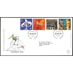 Gran Bretaña 2070/73 1999 SPD FDC Millennium Serie  2 Viajeros Philatelic Bureau Sobre primer día