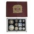 India Estuche Oficial de Monedas Proof de la India de 1974 con 50 Rupias Proof de Plata y 10 Rupias Proof