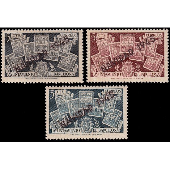 España Spain Barcelona SH NE 32 1945 Navidad MNH 