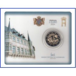 Luxemburgo 2024 Cartera Oficial Coin Card 2 € conmemorativos Guillermo II Luxemburgo 2024 Cartera Oficial Coin Card 2 € conmemorativos Guillermo II