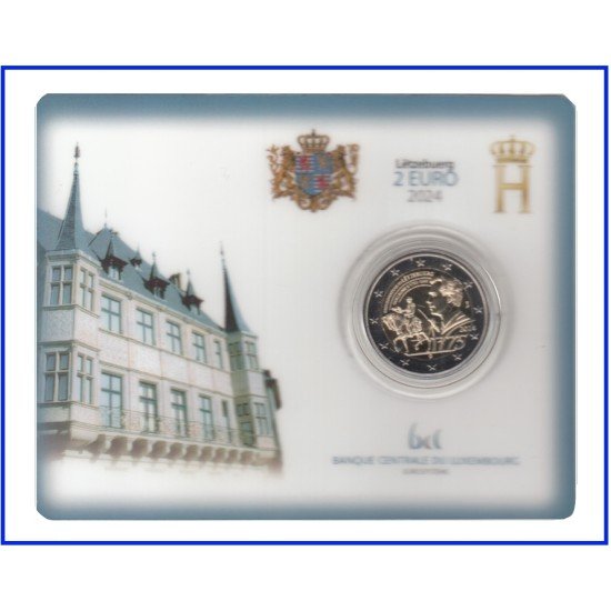 Luxemburgo 2024 Cartera Oficial Coin Card 2 € conmemorativos Guillermo II Luxemburgo 2024 Cartera Oficial Coin Card 2 € conmemorativos Guillermo II