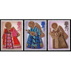 Gran Bretaña 669/71 1972 Navidad Ángeles músicos MNH