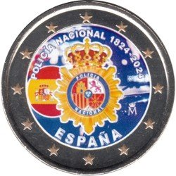 España 2024 2 € euros conmemorativos Color 2 Policía Nacional España 2024 2 € euros conmemorativos Color 2 Policía Nacional