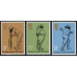 Gran Bretaña 684/86 1973 Reglamento del cricket MNH