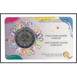 Bélgica 2024 Cartera Oficial Coin Card Moneda 2 € Lucha contra el cáncer Bélgica 2024 Cartera Oficial Coin Card Moneda 2 € Lucha contra el cáncer
