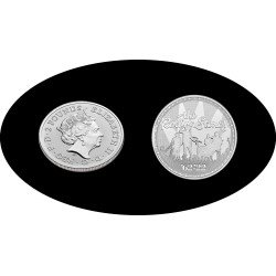 Gran Bretaña Great Britain 1 OZ onza  2022 Rolling Stones 2 pounds Plata Ag