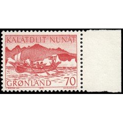 Groenlandia 67 1972 Transporte postal Barco MNH Groenlandia 67 1972 Transporte postal Barco MNH