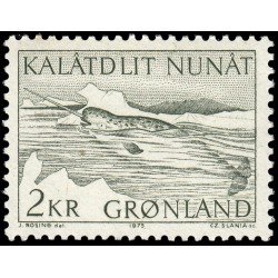 Groenlandia 80 1975 Fauna Narval MNH Groenlandia 80 1975 Fauna Narval MNH
