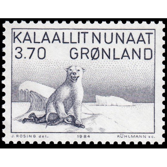 Groenlandia 135 1984 Oso Polar Ursus maritimus MNH Groenlandia 135 1984 Oso Polar Ursus maritimus MNH