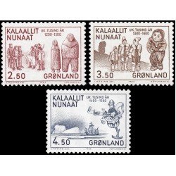 Groenlandia 131/33 1983 1000 años de colonización de Groenlandia MNH