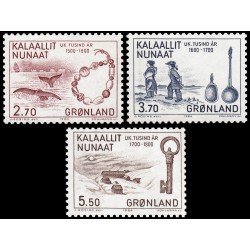 Groenlandia 136/38 1984 1000 años de Colonización de Groenlandia MNH