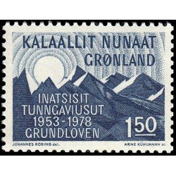 Groenlandia 97 1978 25 aniv. de la modificación de la Constitución de Dinamarca MNH Groenlandia 97 1978 25 aniv. de la modificación de la Constitución de Dinamarca MNH