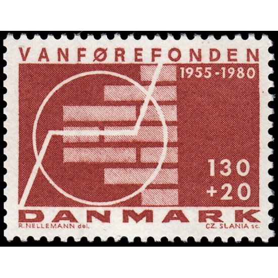 Dinamarca Denmark 699 1980 25 aniv. de la Fundación Nacional para Inválidos MNH Dinamarca Denmark 699 1980 25 aniv. de la Fundación Nacional para Inválidos MNH