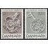 Dinamarca  Denmark 689/90 1979 Arte de la era vikinga MNH