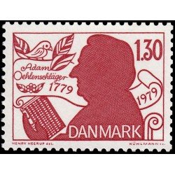 Dinamarca Denmark 695  1979 200 aniv. del nacimiento del poeta Adam Oehlenschläg MNH