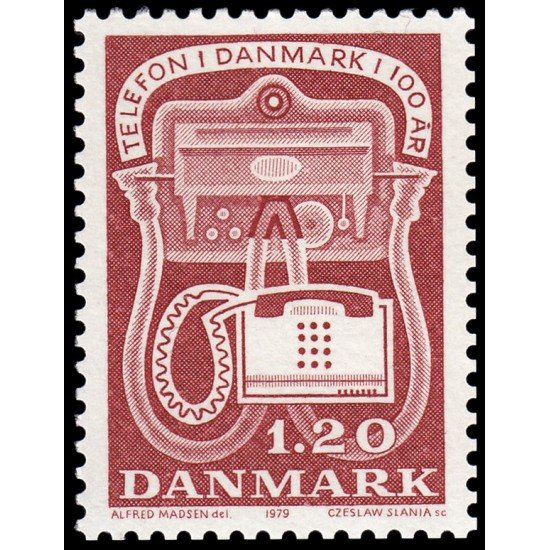 Dinamarca Denmark 676 1979 Centenario del teléfono en Dinamarca MNH Dinamarca Denmark 676 1979 Centenario del teléfono en Dinamarca MNH